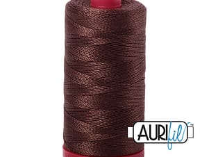 12wt Cotton Thread in 1285 Medium Bark by Aurifil