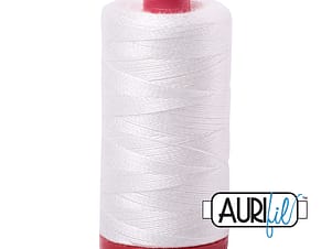 12wt Cotton Thread in 2021 Natural White by Aurifil