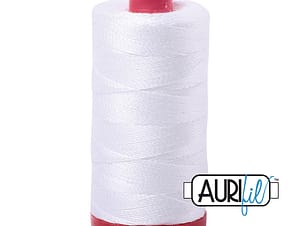 12wt Cotton Thread in 2024 White by Aurifil