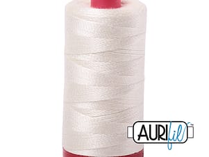 12wt Cotton Thread in 2026 Chalk by Aurifil