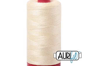 12wt Cotton Thread in 2110 Light Lemon by Aurifil