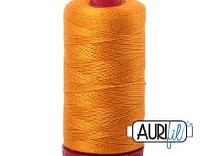 12wt Cotton Thread in 2145 Yellow Orange by Aurifil