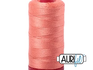 12wt Cotton Thread in 2220 Light Salmon by Aurifil