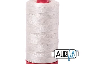 12wt Cotton Thread in 2309 Silver White by Aurifil