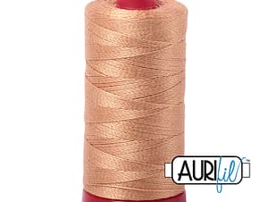12wt Cotton Thread in 2320 Light Toast by Aurifil