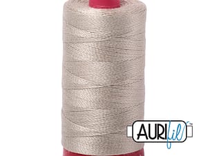 12wt Cotton Thread in 2324 Stone by Aurifil