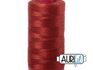 12wt Cotton Thread in 2385 Terracotta by Aurifil