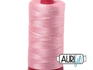 12wt Cotton Thread in 2437 Light Peony by Aurifil