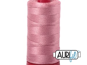 12wt Cotton Thread in 2445 Victorian Rose by Aurifil