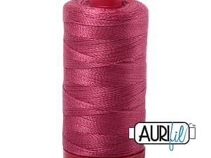 12wt Cotton Thread in 2455 Medium Carmine Red by Aurifil