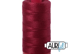 12wt Cotton Thread in 2460 Dark Carmine Red by Aurifil