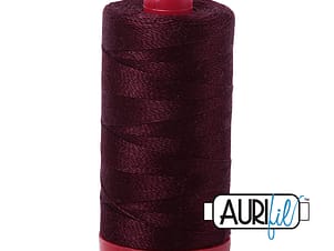 12wt Cotton Thread in 2465 Very Dark Brown by Aurifil