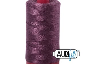 12wt Cotton Thread in 2568 Mulberry by Aurifil