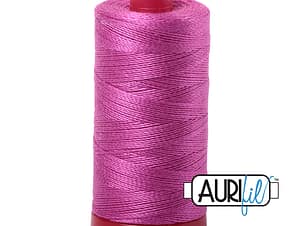 12wt Cotton Thread in 2588 Light Magenta by Aurifil