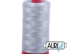 12wt Cotton Thread in 2610 Light Blue Grey by Aurifil