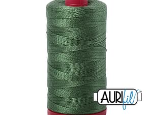12wt Cotton Thread in 2890 Very Dark Grass Green by Aurifil