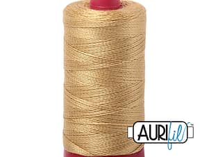 12wt Cotton Thread in 2920 Light Brass by Aurifil