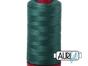 12wt Cotton Thread in 4129 Turf Green by Aurifil