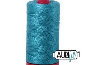 12wt Cotton Thread in 4182 Dark Turquoise by Aurifil