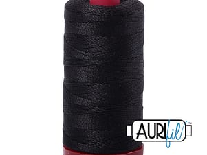 12wt Cotton Thread in 4241 Very Dark Grey by Aurifil