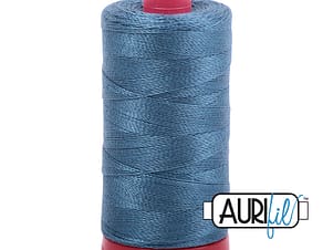 12wt Cotton Thread in 4644 Smoke Blue by Aurifil