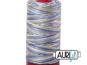 12wt Cotton Thread in 4649 Lemon Blueberry by Aurifil