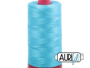 12wt Cotton Thread in 5005 Bright Turquoise by Aurifil