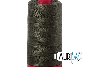 12wt Cotton Thread in 5012 Dark Green by Aurifil