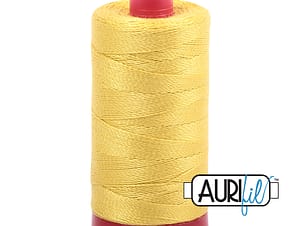 12wt Cotton Thread in 5015 Gold Yellow by Aurifil