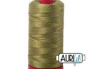 12wt Cotton Thread in 5016 Olive Green by Aurifil