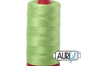 12wt Cotton Thread in 5017 Shining Green by Aurifil