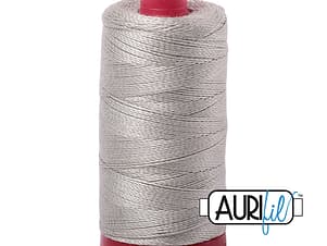 12wt Cotton Thread in 5021 Light Grey by Aurifil