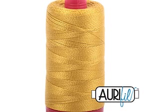 12wt Cotton Thread in 5022 Mustard by Aurifil