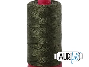 12wt Cotton Thread in 5023 Medium Green by Aurifil