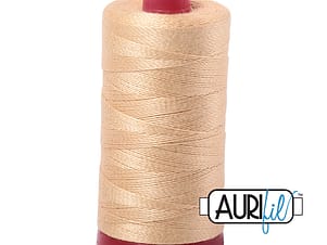 12wt Cotton Thread in 6001 Light Caramel by Aurifil