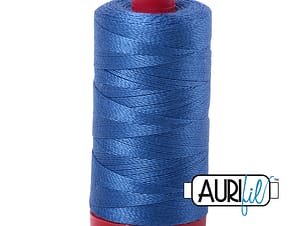 12wt Cotton Thread in 6738 Peacock Blue by Aurifil