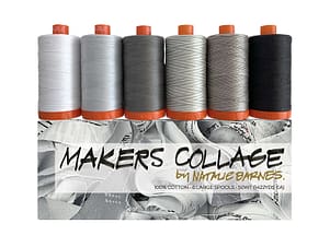 Makers Collage by Natalie Barnes, 50wt Thread Set by Aurifil