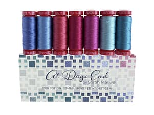 At Day's End by Sarah Maxwell, 12wt Cotton Thread Set by Aurifil