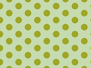 Cotton Fabric, 44" Wide in Medium Dots Green by Tilda