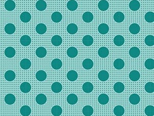 Cotton Fabric, 44" Wide in Medium Dots Dark Teal by Tilda