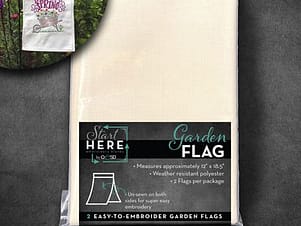 Garden Flag Embroidery Blank 12" x 18.5" 2pk in Linen or Black by OESD