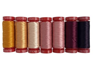 Anemone by Allie McCathren, 12wt Cotton Thread Set by Aurifil