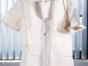 Lab Coat, Adult Short Length in Off-White