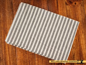 Dish Towel, Cream Ticking Striped 100% Cotton by Dunroven House