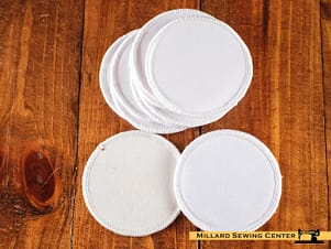 Blank 2.5" Circle - White Merrow Border Patch