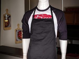 Apron, Adult Mid Length in Black