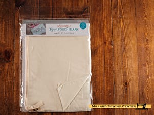 Zipper Pouch Embroidery Blank, Canvas, Cream, Large by Kimberbell