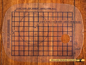 Hoop Template 7.5" x 5.5" For Elna & Janome New Home Embroidery Sewing Machines