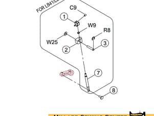 Shaft Guide, Upper Looper Shaft for Necchi C12 & L234A Sergers