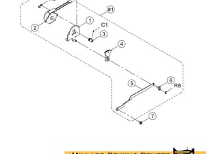 Bracket, Zig Zag Stepper Motor, Complete for Necchi C360 Sewing Machine